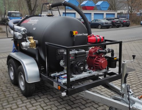 Sauganhänhänger Pull Caddy Saugfass, Vakuumfass