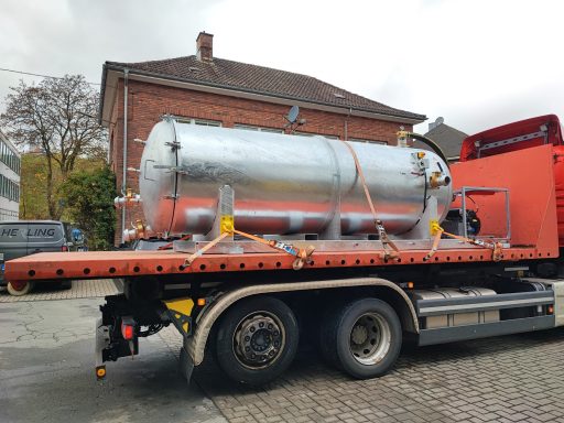 Sauganhänhänger Pull Caddy Saugfass, Vakuumfass auf Grundrahmen